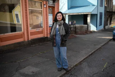 Tiff Piko, coordinator of maker markets for Ohio Winding Road in Shawnee, OH on December 21, 2023. Tiff Piko is a designer, educator, and farmer in Appalachia Ohio.  In 2019 she became the first woman to run for mayor in her hometown of Lancaster, Ohio. Running a zero-dollar grassroots campaign designed to get more people involved in local politics.
